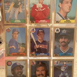 Well-kept baseball cards show me an offer