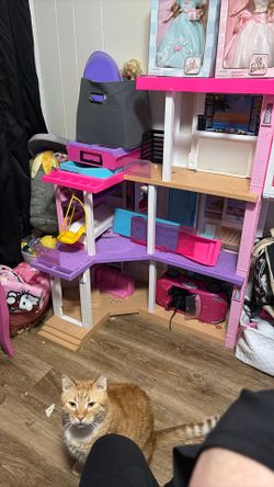 Gently Used Barbie Dream House, Barbie’s & Accessories