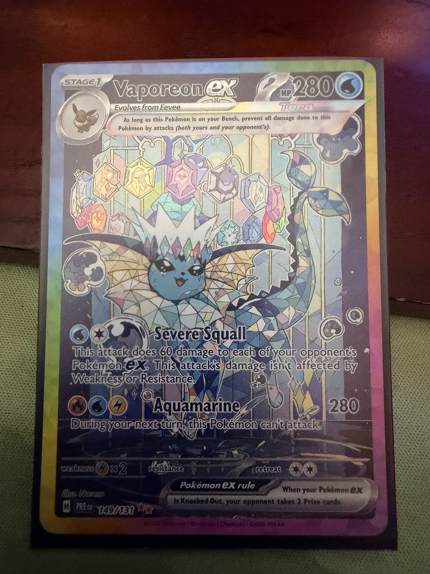 Vaporeon EX prismatic Evolutions