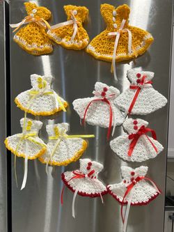 Crochet Dress Refrigerator Magnets