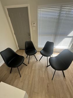 Chairs Faux leather (4) Black $40 A PIECE