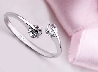 925 stamped sterling silver ring zircon