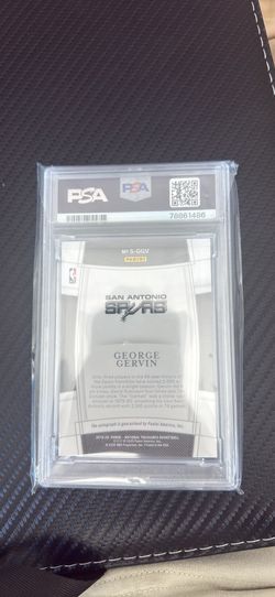 2019 Panini National Treasures George Gervin 04/99 Signatures Autograph PSA 9 Mint Auto 10
