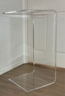 Clear Acrylic Waterfall Coffee Table / Side Table