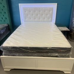 Queen Bed Frame With Mattress Set Pillow Top