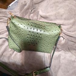 👜Green Crocodile Skin Shoulder Bag