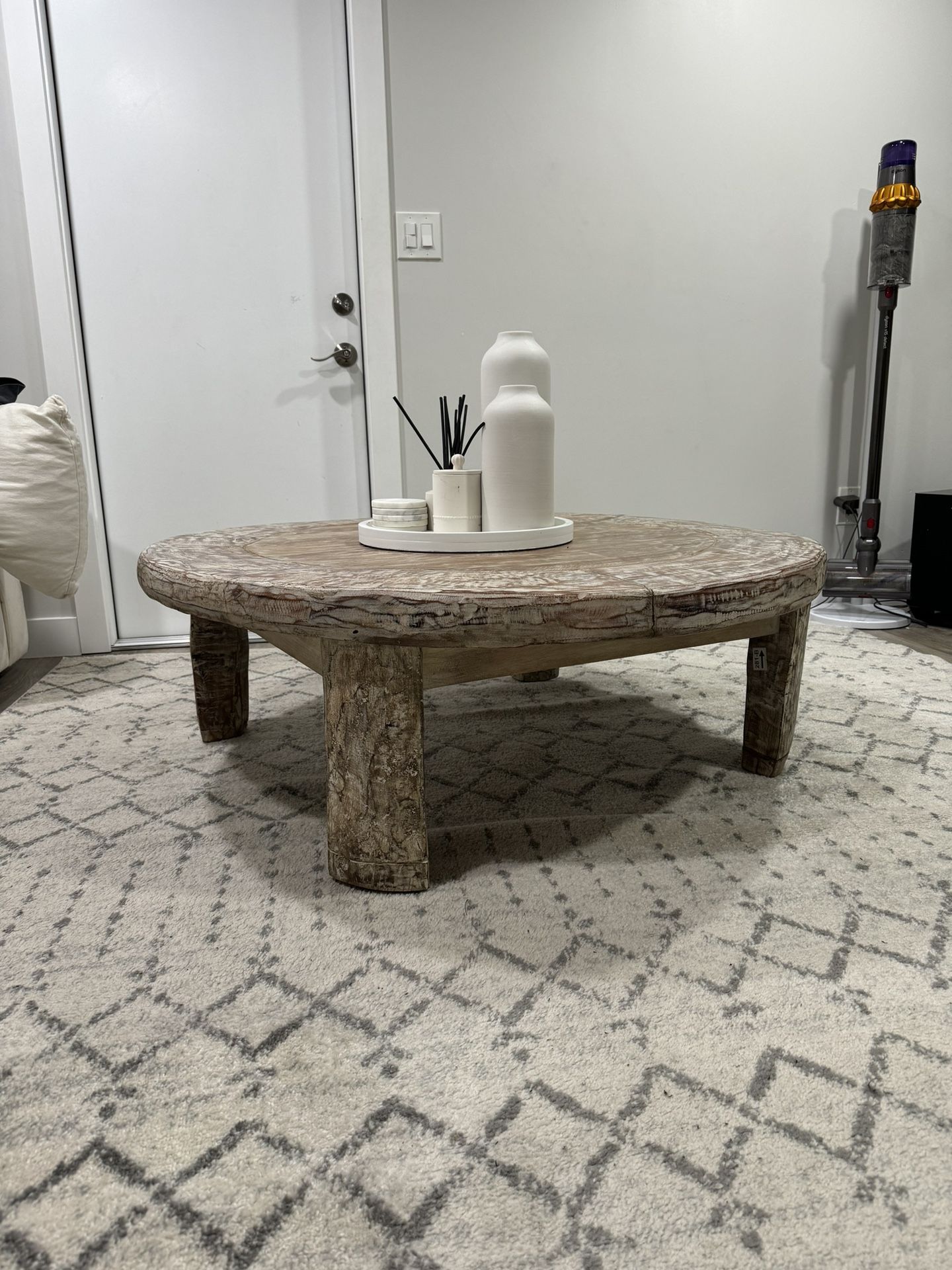 Round Pottery Barn Coffee Table 
