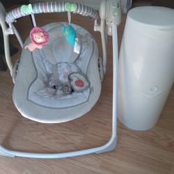 Baby Bounce And Diaper Genie