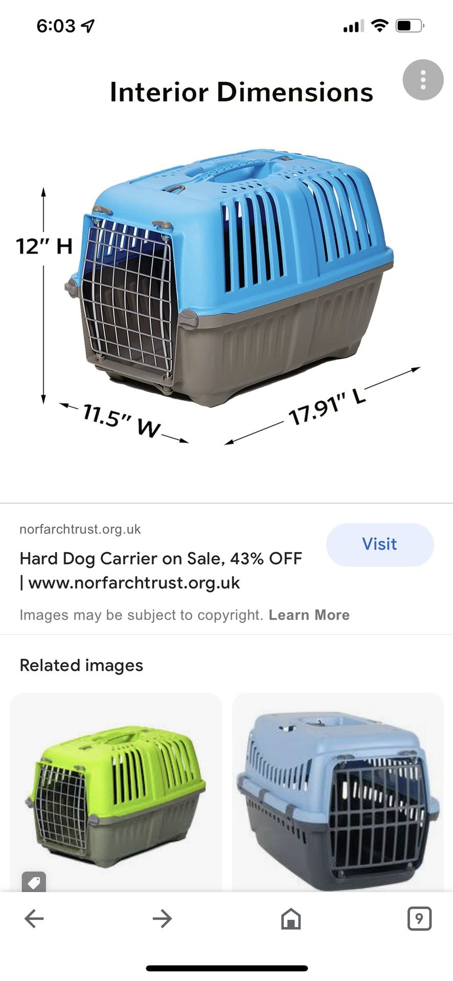 Small Pet Carrier/Cage