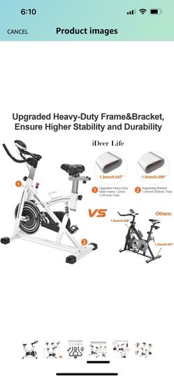 IDEER LIFE Exercise Bike Indoor Cycling Bike Stationary for Home Cardio Workout with Comfortable Seat Cushion Hand Pulse Sensor LCD Monitor Tablet for Sale in Arcadia CA OfferUp