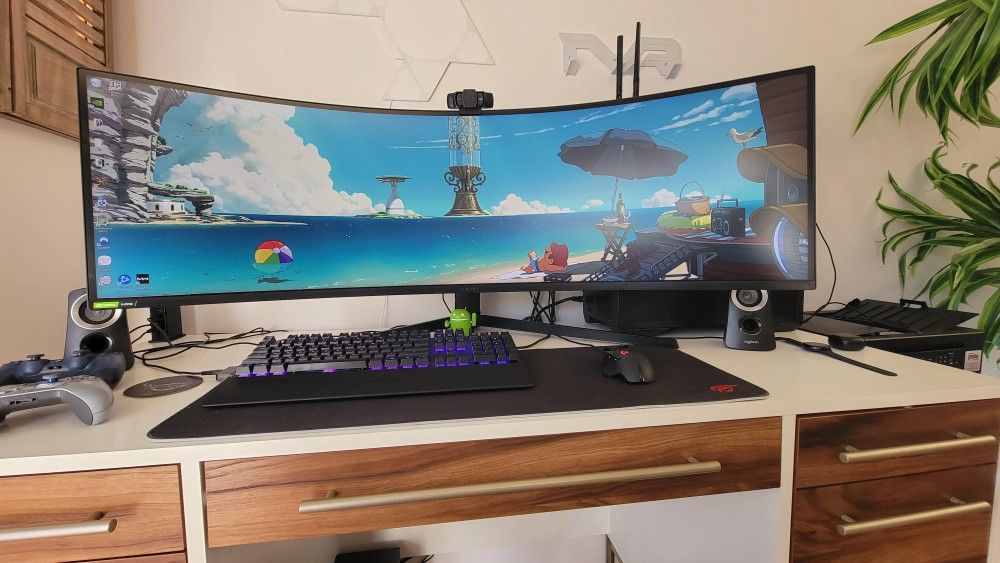 Samsung - Odyssey 49" 1000R Curved Dual QHD Gaming Monitor