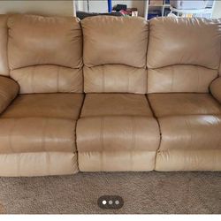 Leather recliner sofa/couch