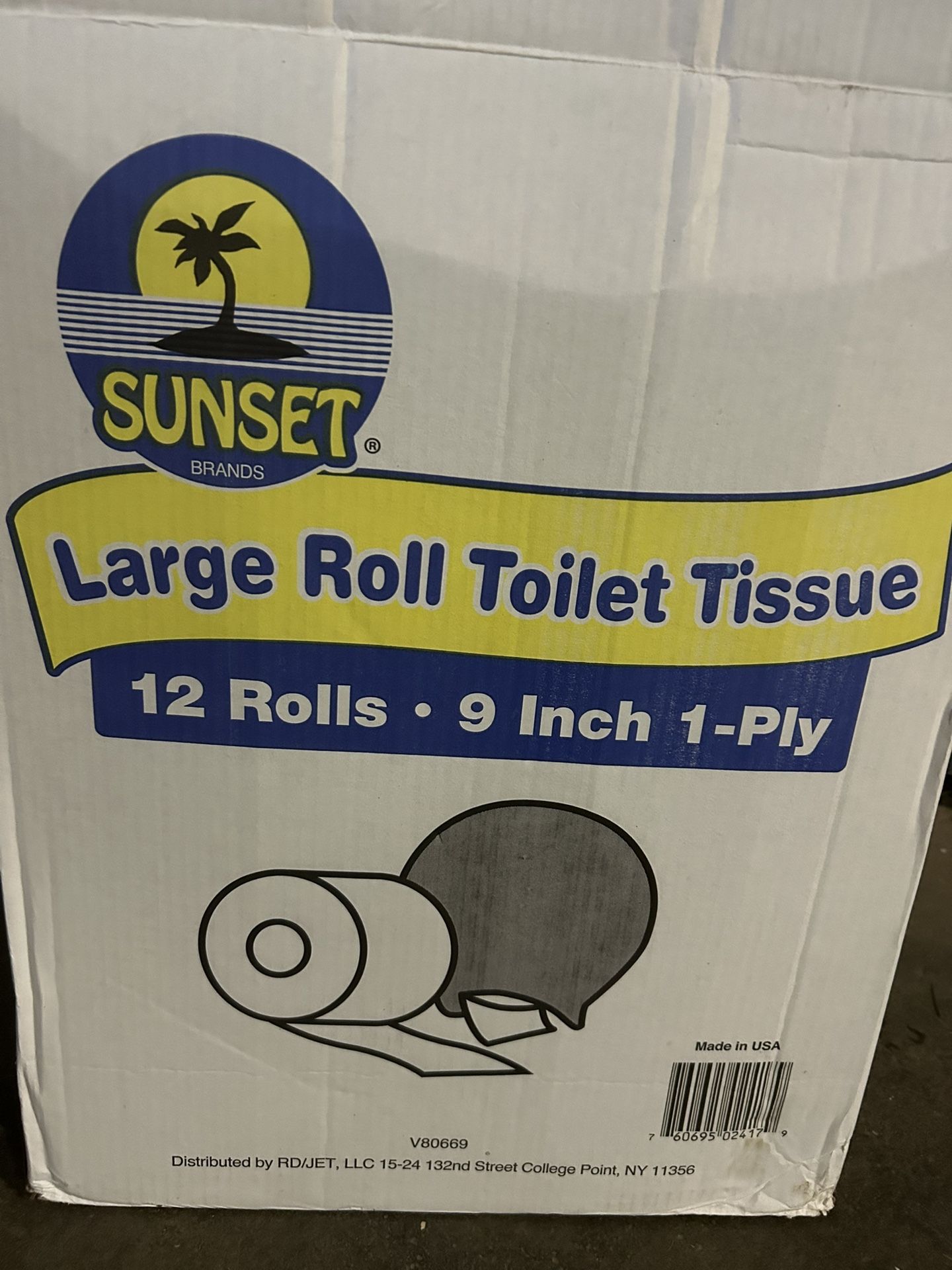 9” Large Roll Toilet Tissue