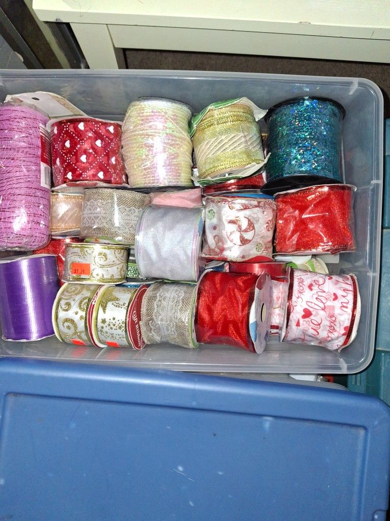 Vintage Lot Of Ribbons, Multicolor, Etc. $25 OBO.