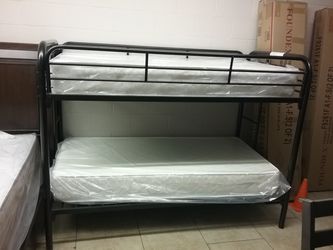twin twin bunk bed with mattress $339
