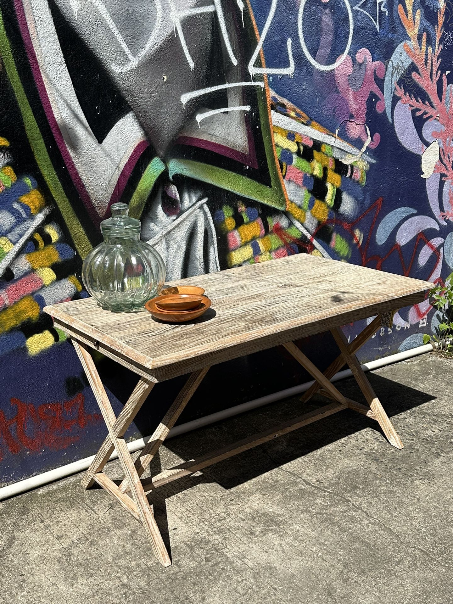 Farm Style Desk/Dining Table with side pull out / SKU H9W5Z2