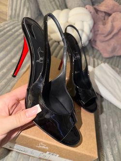 Christian Louboutin sophia Z 100 Black Slingback Heels SZ39