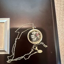 Origami Owl - gold necklace and bracelet with various charms inside❤️