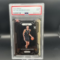 PSA 9 2023 Panini Prizm Victor Wembanyama Base Rookie RC #136