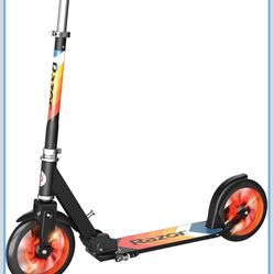 Razor A5 Lux Kick Scooter for Kids Ages 8+ - 8" Urethane Wheels, Anodized Finish Featuring Bold Colors and Graphics, for Riders up to 220 lbs New