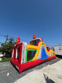 Large Inflatable Obstacle Course Bounce House