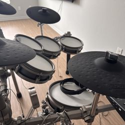Electronic Drum Kit With Mesh Heads
