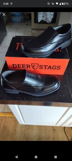 Deer Stags Men's Black Slip-On Loafers