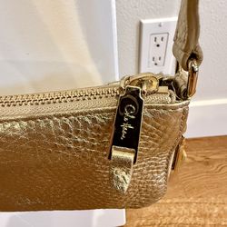 Cole Haan Gold Metallic Crossbody