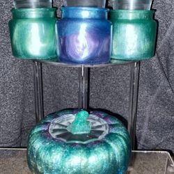 (Touch Of Magic) 1 Pumpkin And 3 Jars Resin
