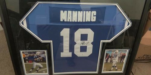 Peyton Manning Framed Autograph Jersey