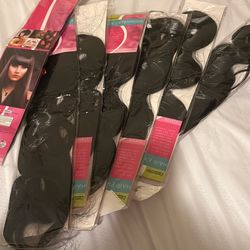 20”Hair  Weave Extensions -Black-7packs