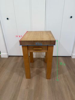 Butcher Block Side Table