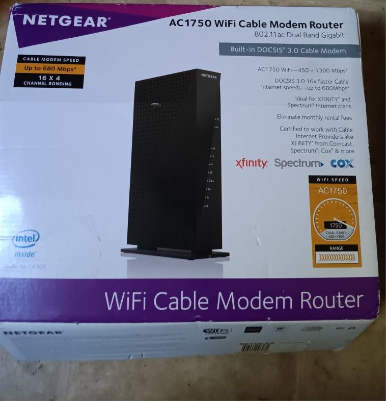 Netgear Ac1750 Cable Modem Wifi Router