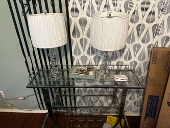 Crystal Table Lamps (Pair) for Sale