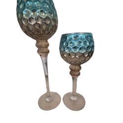Glass Bubble Vases Set Of 2 