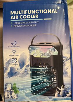 Multifuncional Portable Air Cooler w/ Ambient Lights