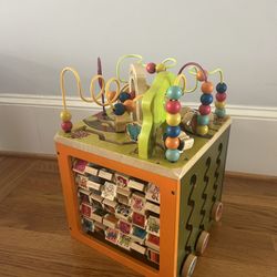Zany Zoo Wooden Activity Cube