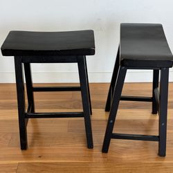 Black Distressed Bar Stools