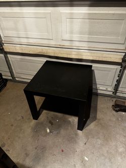 Black Square Side End Table