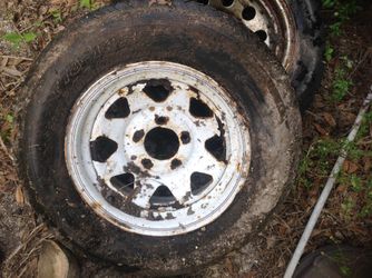 Used tire and rim F73-14ST ,ST 205/75D-14
