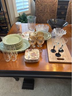 Plates bowls glasses and more
