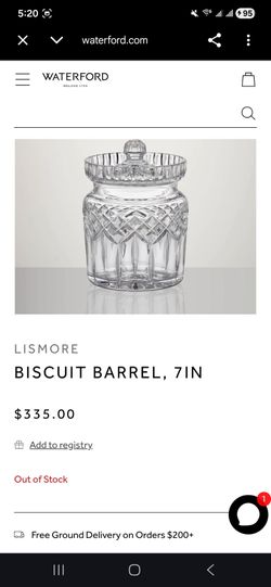 Waterford crystal biscuit jar