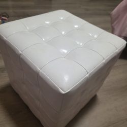 White Pleather Stools
