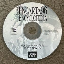Vintage Microsoft Encarta 96 Encyclopedia PC CD-ROM Designed for Windows 95