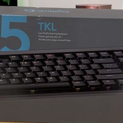 Logitech G515 LIGHTSPEED TKL low-profile wireless gaming keyboard. 