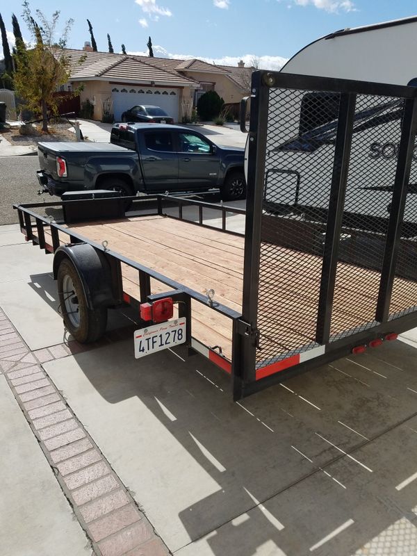 2019 Carson utility trailer 6.5 x 14 with rear ramp for Sale in El