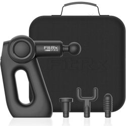 Handheld Therapeutic Percussion Massage Gun with 5 Speed Settings, 3 Arm Angles, and 4 Swappable Heads for Premium Back & Muscle Relief