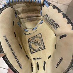 All Star Professional Grade Cowhide Youth Catchers Glove 