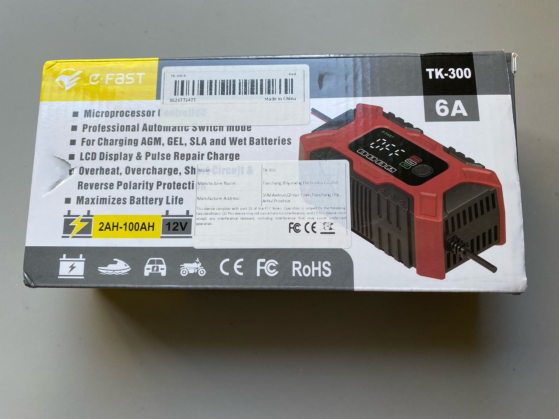 E-Fast TK-300 Car Battery Charger