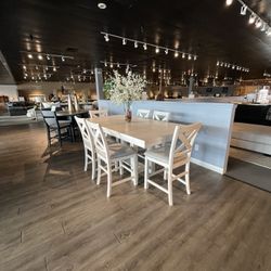 White Counter Height Dining Set